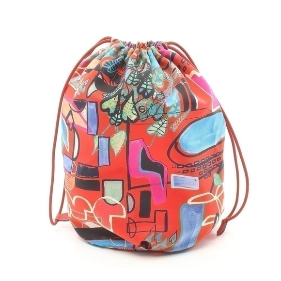 Musardine Potion Spare bag Pouch Silk Red Multicolor X stamp - Picture 1 of 10